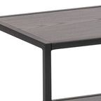 Seaford Black Metal Open TV Unit with 3 Shelves