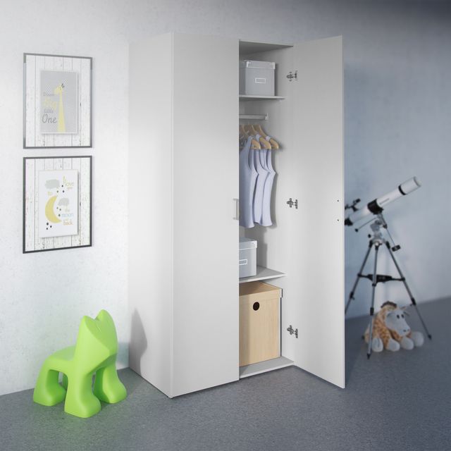Space Wardrobe 2 Doors White 1751