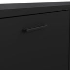 Media TV Unit with 2 Doors 1 Drawer in Black