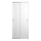 Space Wardrobe 2 Sliding Doors in White