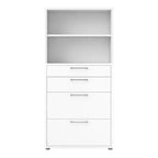 Prima Bookcase 1 Shelf With 2 Drawers 2 File Drawers