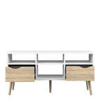 Oslo TV Unit Wide 2 Drawers 4 Shelves