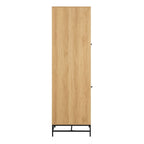 Albany Wardrobe 2 Doors in Oak/Black Legs