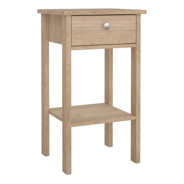 Madrid Bedside Table with 1 Drawer in Jackson Hickory Oak