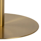 Corby Round Dining Table with White Polished Marble Top