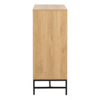 Albany Chest of 4 Drawers in Oak/Black Legs