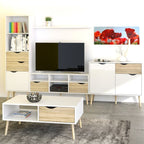 Oslo TV Unit Wide 2 Drawers 4 Shelves