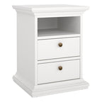 Paris Package - Bedside 2 Drawers + Chest of 4 Drawers + Wardrobe with 2 Doors