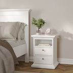 Paris Package - Bedside 2 Drawers + Chest of 4 Drawers + Wardrobe with 2 Doors