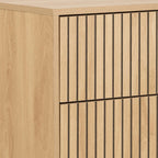 Albany Chest of 4 Drawers in Oak/Black Legs