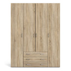 Space Wardrobe 4 Doors 3 Drawers in Oak 2001