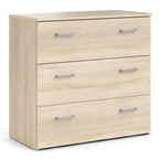 Space Package - Bedside 1 Drawer + Chest of 3 Drawers + Wardrobe with 2 Doors + 1 Drawer in Oak