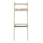 Oslo Leaning Desk in White and Oak