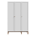 Wensley 3 Door Wardrobe in Light Grey and Oak